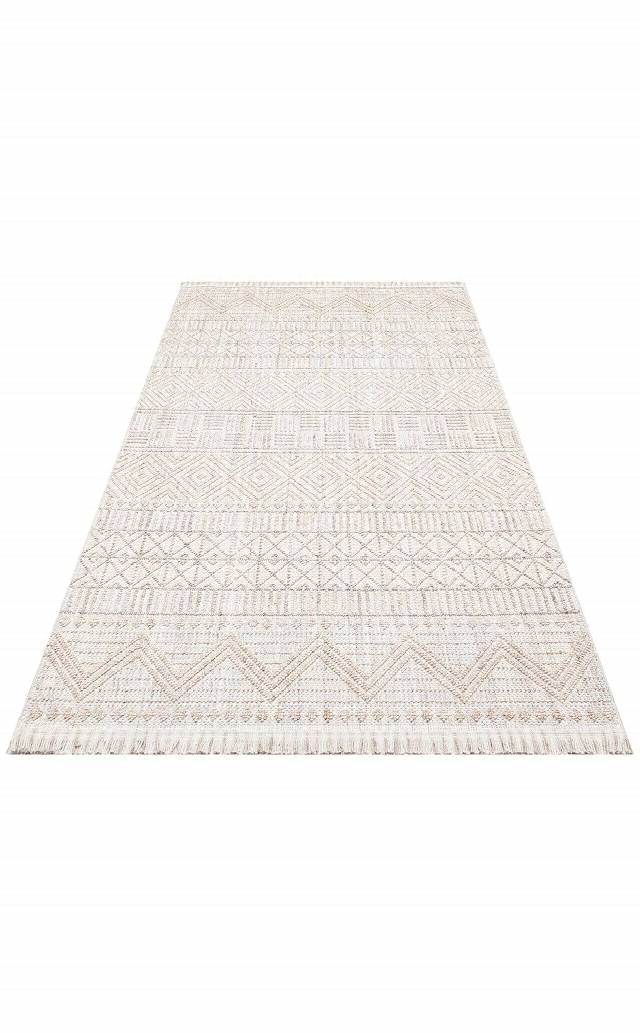 COZY CZY 02 GREY BEIGE  Hav Toz Vermez Modern Örgü Dokuma Makine Halısı