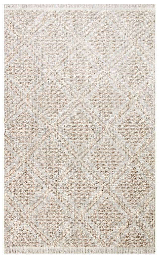 COZY CZY 03 GREY BEIGE  Hav Toz Vermez Modern Örgü Dokuma Makine Halısı