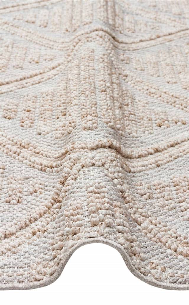 COZY CZY 03 GREY BEIGE  Hav Toz Vermez Modern Örgü Dokuma Makine Halısı