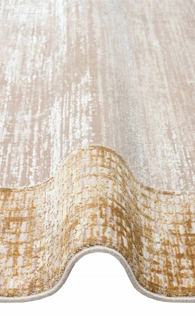 FRESCO DYED FSD 02 BEIGE GOLD  Overdyed Yüksek Alçak Dokulu Özel Işıltılı Yüksek Kaliteli Sık Dokuma Modern Salon Halısı