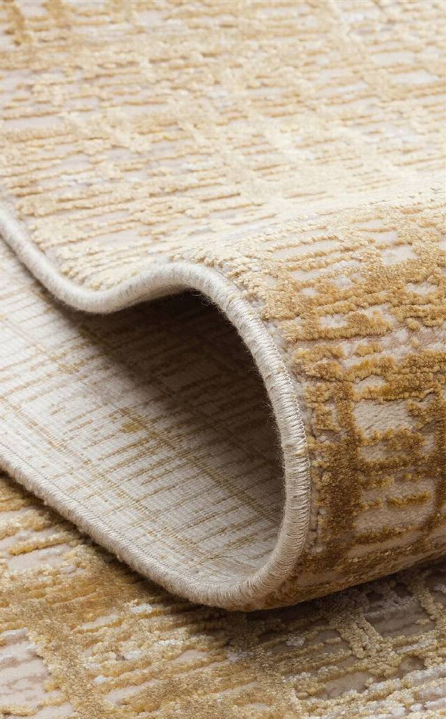 FRESCO DYED FSD 02 BEIGE GOLD  Overdyed Yüksek Alçak Dokulu Özel Işıltılı Yüksek Kaliteli Sık Dokuma Modern Salon Halısı