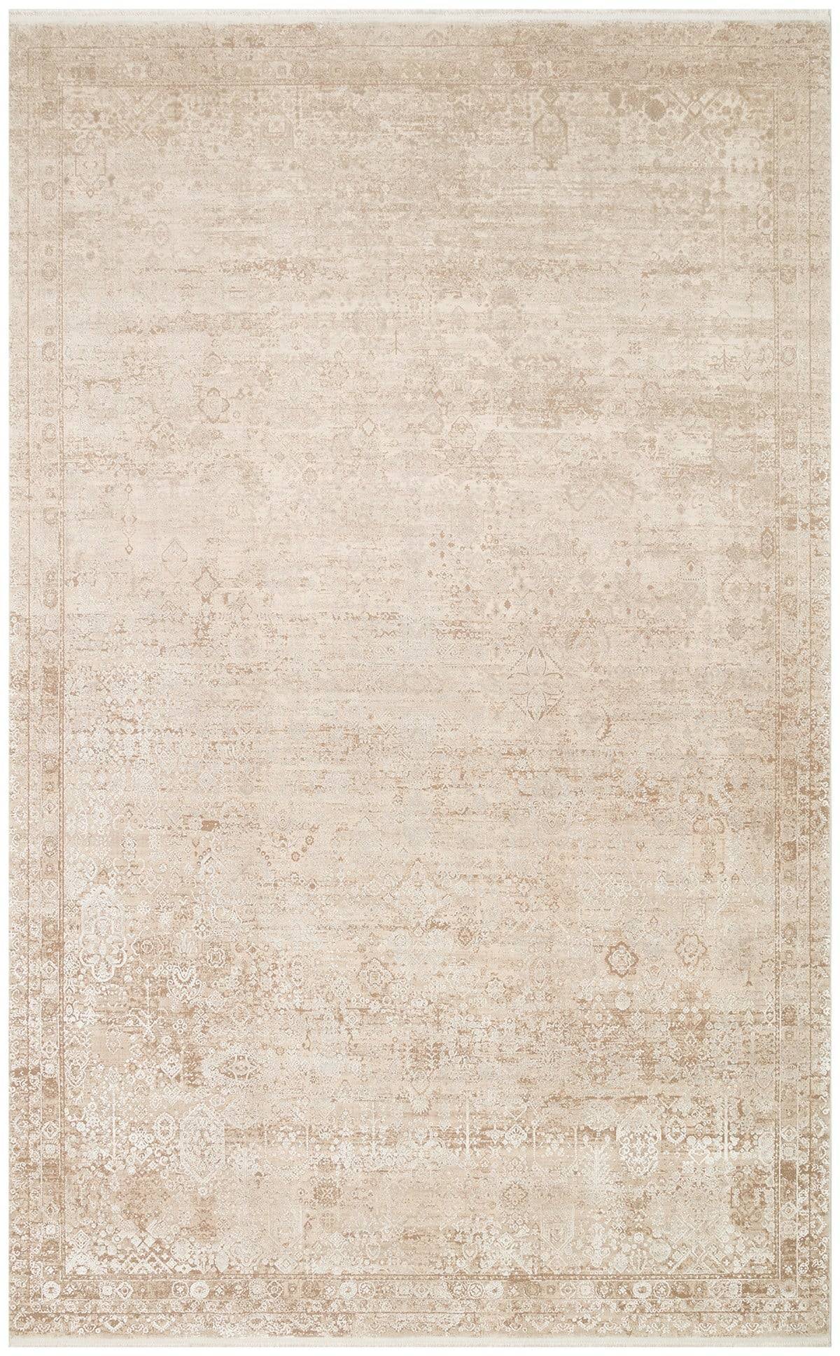 FRESCO FS 31 CREAM IVORY XW  Yüksek Alçak Dokulu Özel Işıltılı Yüksek Kaliteli Sık Dokuma Modern Salon Halısı