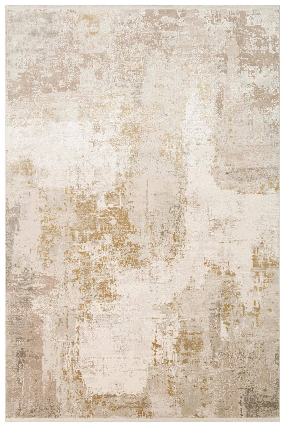 FRESCO FS 34 CREAM GOLD XW  Yüksek Alçak Dokulu Özel Işıltılı Yüksek Kaliteli Sık Dokuma Modern Salon Halısı