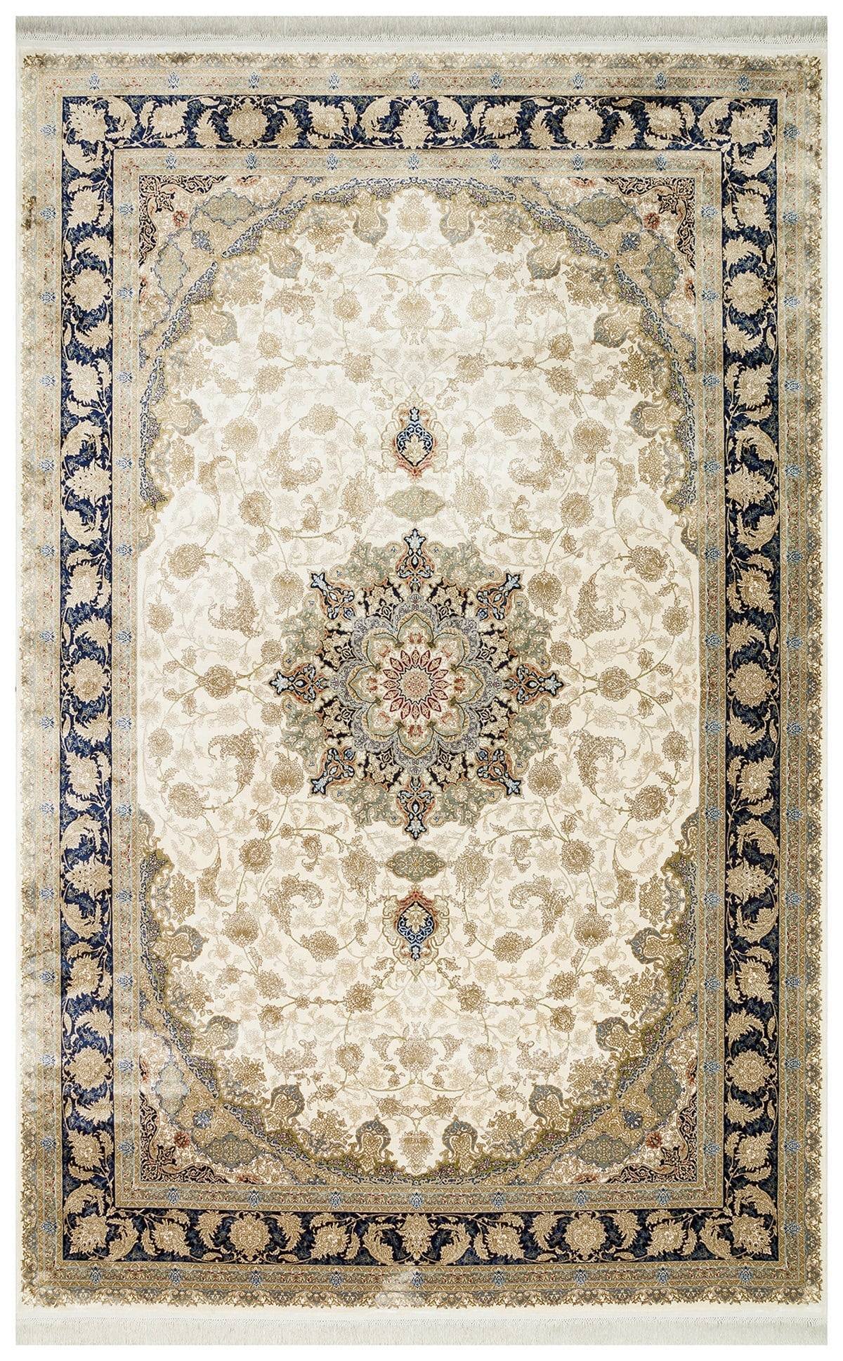 ISFAHAN ISF 04 CREAM  Klasik Desenli Yüksek Kalite Sık Dokuma Makine Halısı