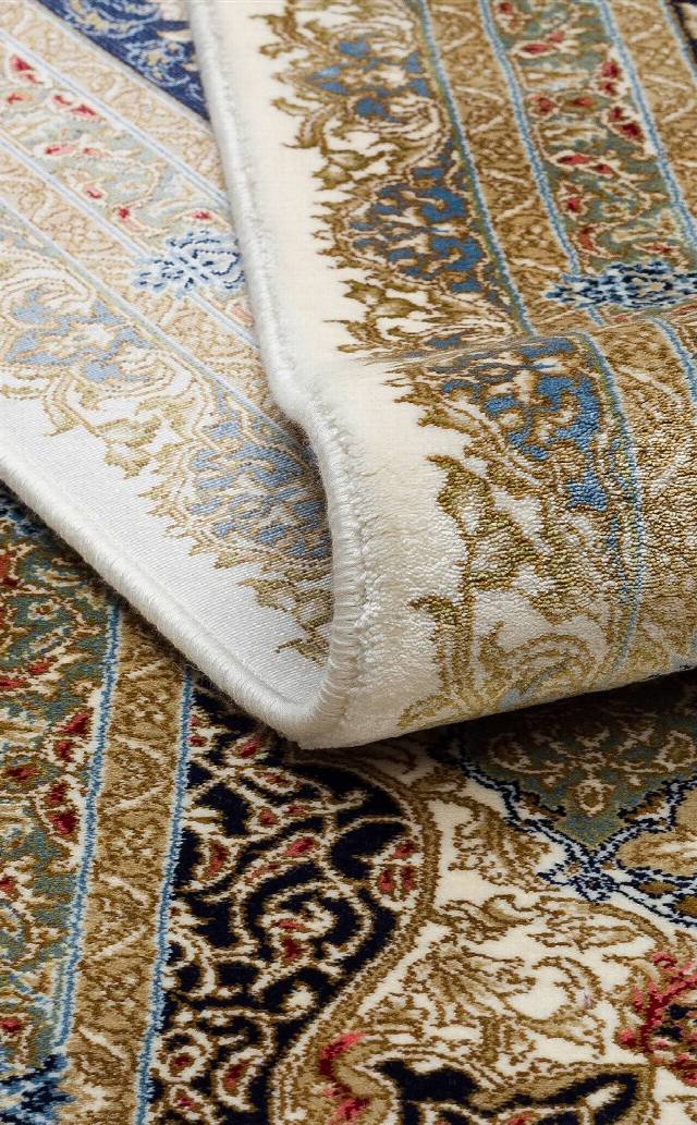ISFAHAN ISF 04 CREAM  Klasik Desenli Yüksek Kalite Sık Dokuma Makine Halısı