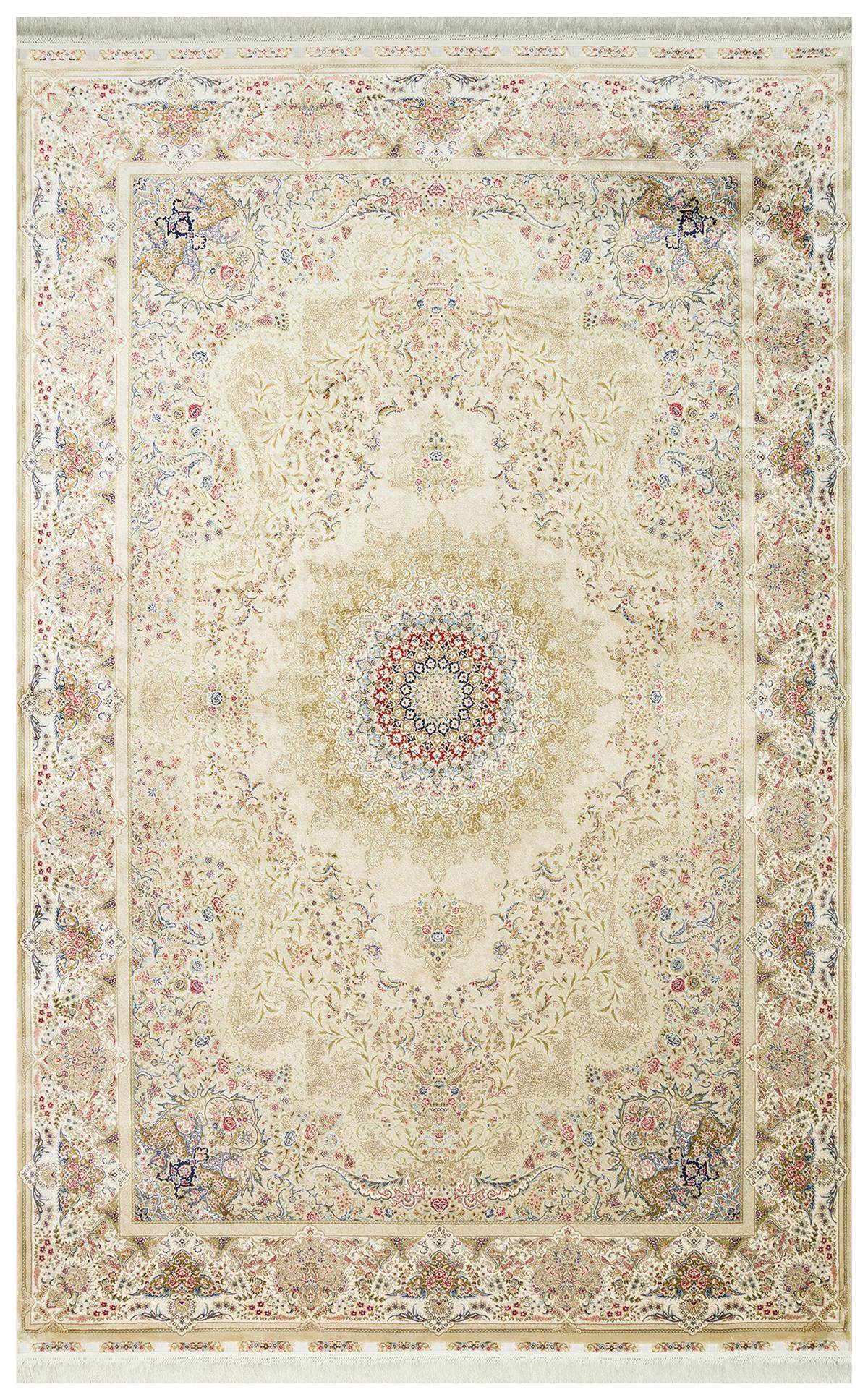 ISFAHAN ISF 06 CREAM  Klasik Desenli Yüksek Kalite Sık Dokuma Makine Halısı
