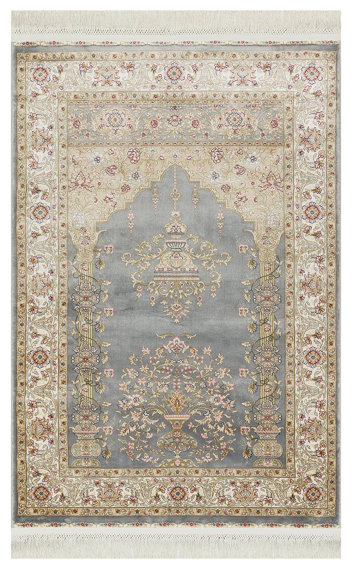 ISFAHAN SECCADE ISF SCD 01 GREY  Klasik Desenli Yüksek Kalite Sık Dokuma Seccade