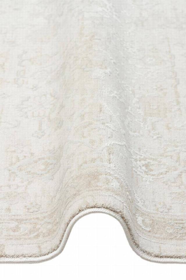 LEONA LNA 05 CREAM  Yumuşak Tuşeli Hav Toz Vermez Modern Makine Halısı