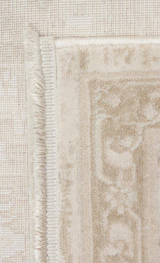 LEONA LNA 05 CREAM  Yumuşak Tuşeli Hav Toz Vermez Modern Makine Halısı