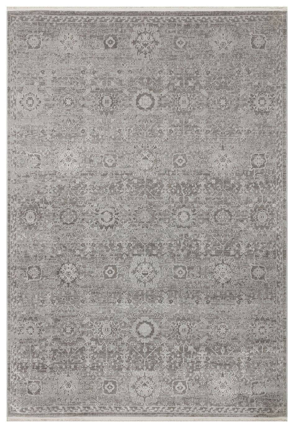LEONA LNA 07 GREY  Yumuşak Tuşeli Hav Toz Vermez Modern Makine Halısı