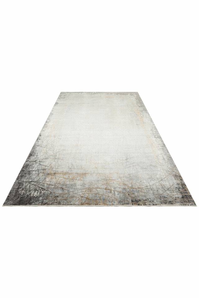 MAHAL MHL 09 GREY GOLD  Modern Desenli Yüksek Kalite Sık Dokuma Salon Halısı