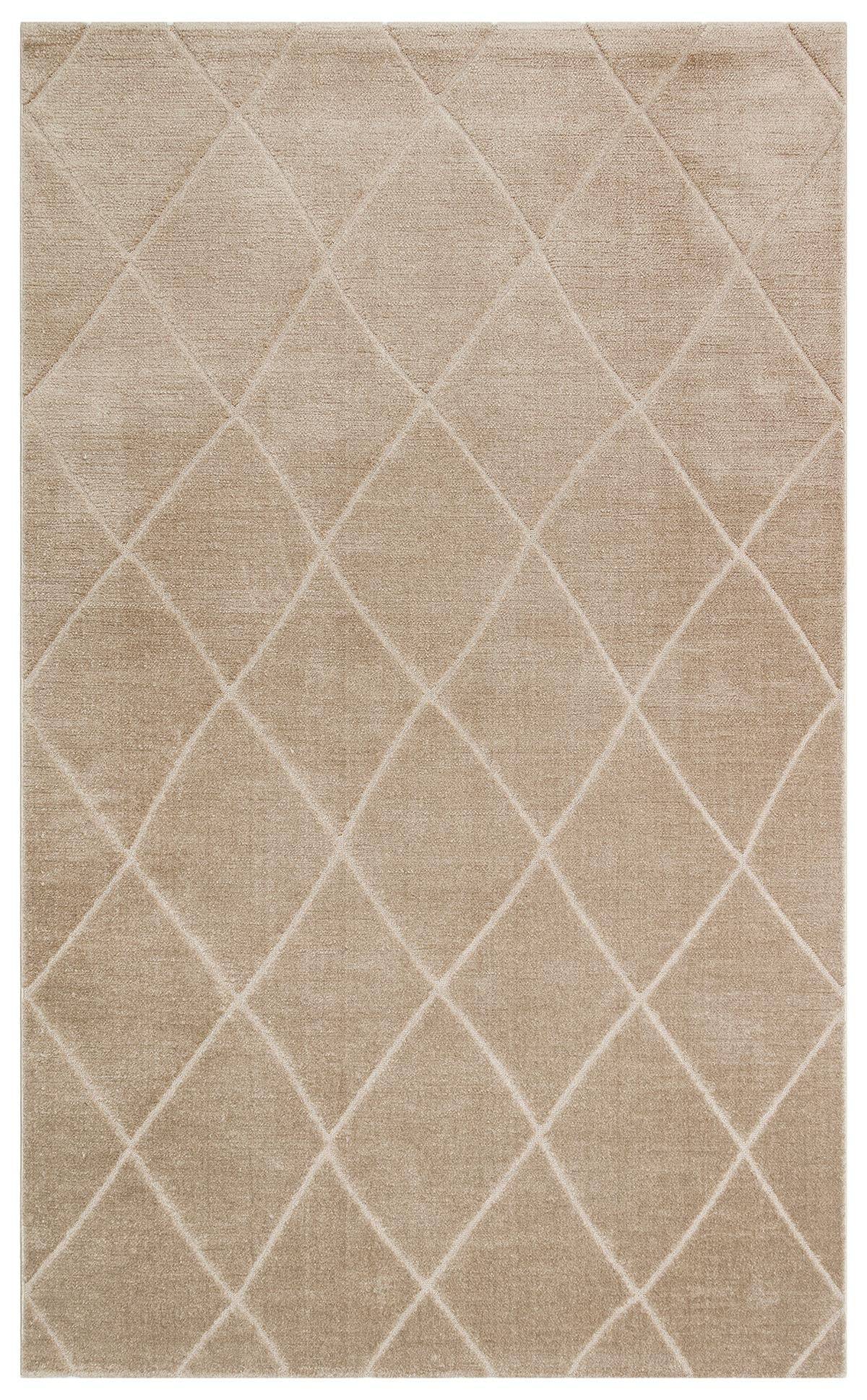 MISSORI MSR 03 BEIGE  Hav Toz Vermez Sade Desenli Yumuşak Dokulu Modern Makine Halısı