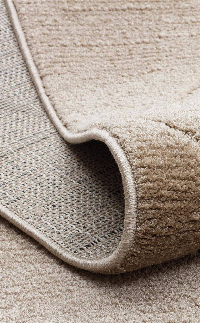 MISSORI MSR 03 BEIGE  Hav Toz Vermez Sade Desenli Yumuşak Dokulu Modern Makine Halısı