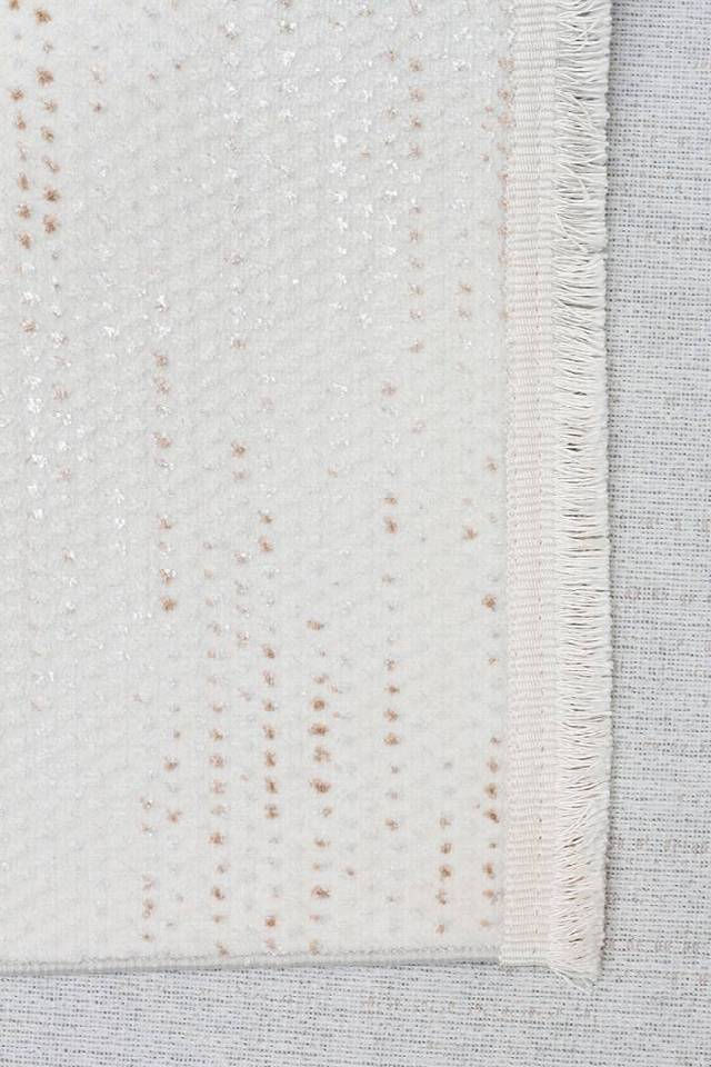 NORA NOR 01 BEIGE Hav Toz Vermez Yıkanabilir Kaymaz İnce Dokuma Modern Halı