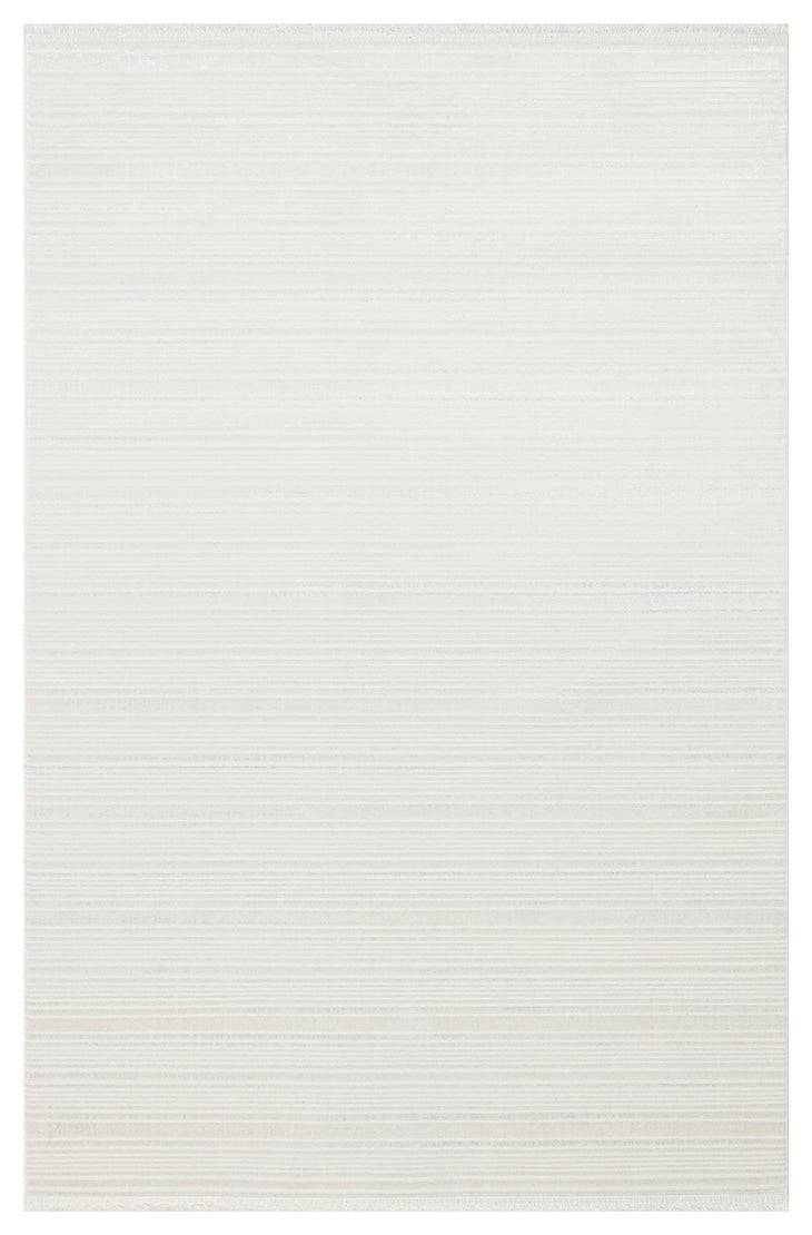 NORA NOR 03 WHITE Hav Toz Vermez Yıkanabilir Kaymaz İnce Dokuma Modern Halı
