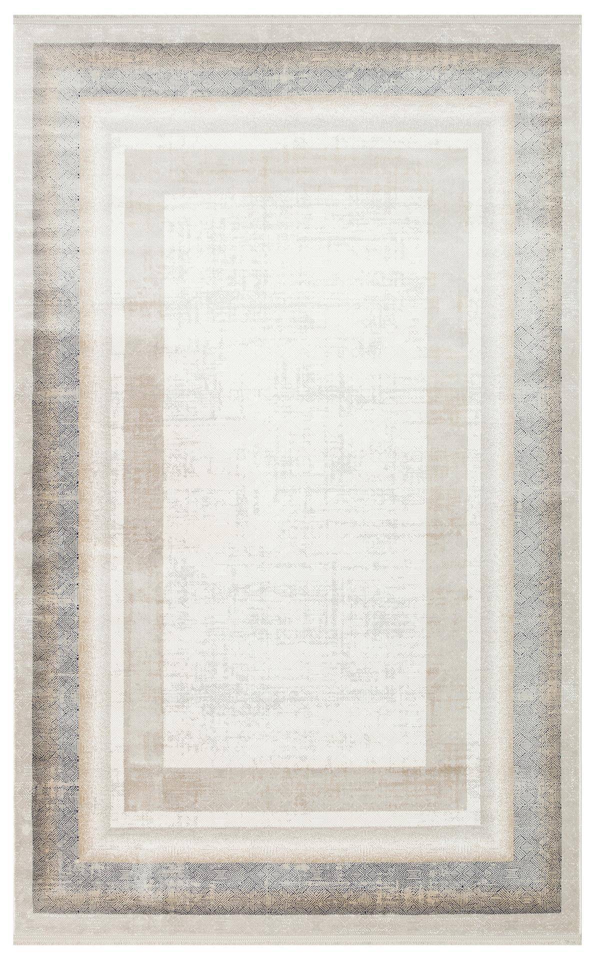 PADONA PDN 08 CREAM GREY  Extra Yumuşak Dokulu Sık Dokuma Modern Desenlere Sahip Şık Salon Halısı