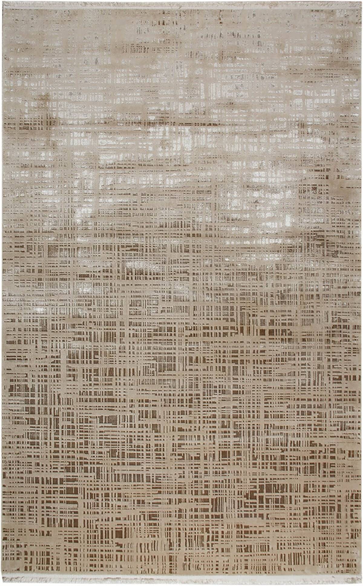 PALERMO PL 01 VIZON  Tek Renk Işıltılı Bambu Floş Modern Makine Halı