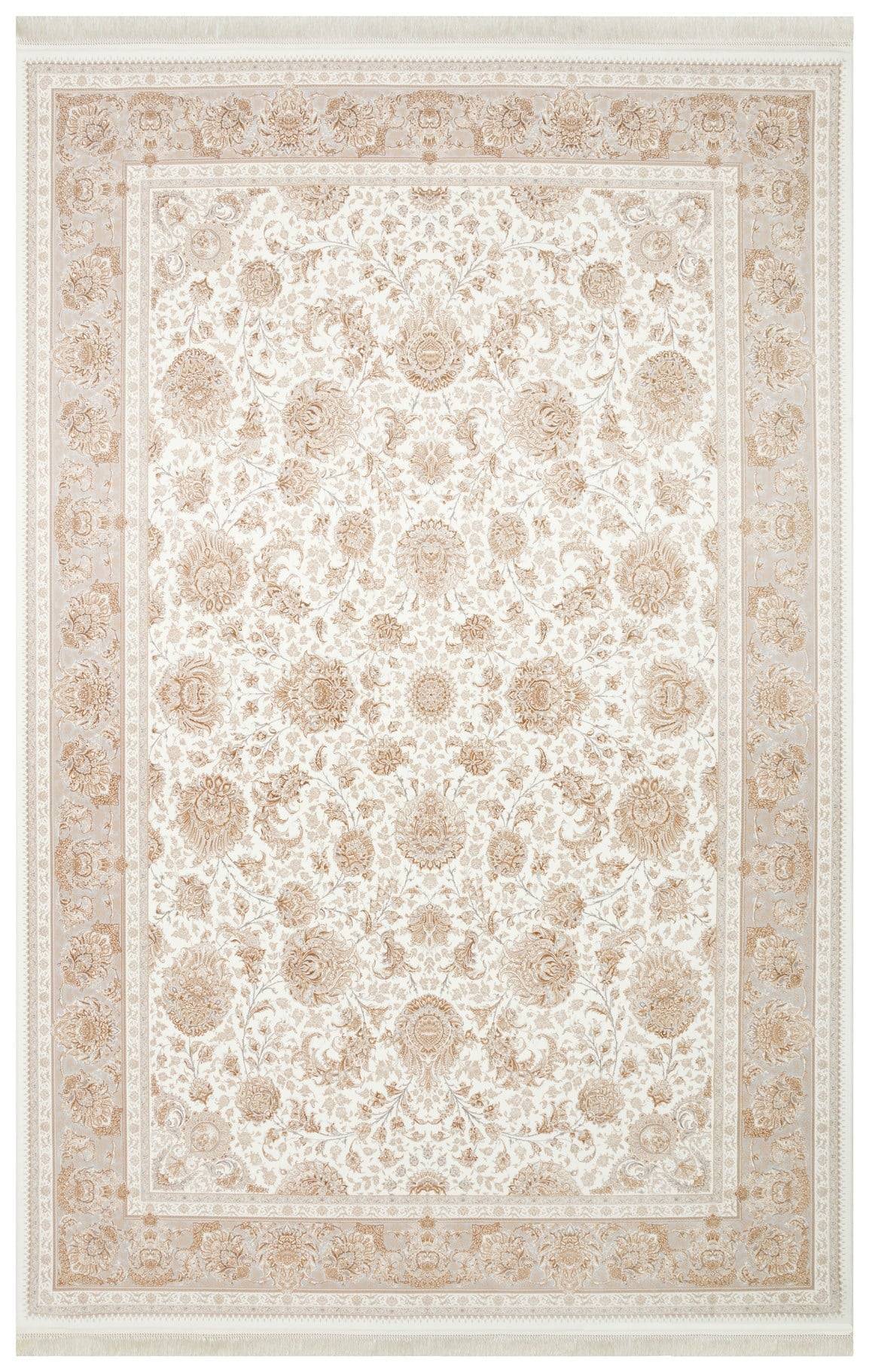 PERSIAN PER 02 CREAM  Klasik Desenli Yüksek Kalite Sıkı ve İnce Dokuma Yaklaşık 3 Milyon Point Makine Halısı