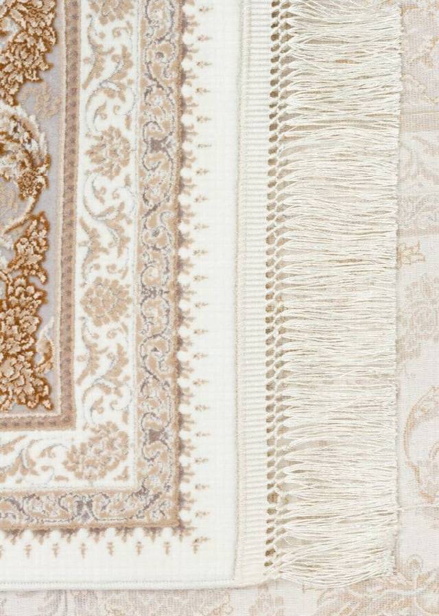 PERSIAN PER 02 CREAM  Klasik Desenli Yüksek Kalite Sıkı ve İnce Dokuma Yaklaşık 3 Milyon Point Makine Halısı