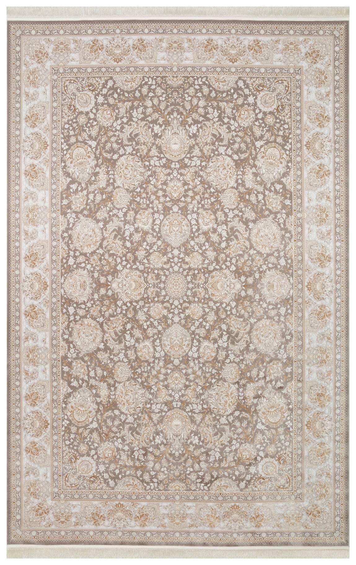 PERSIAN PER 02 GREY  Klasik Desenli Yüksek Kalite Sıkı ve İnce Dokuma Yaklaşık 3 Milyon Point Makine Halısı