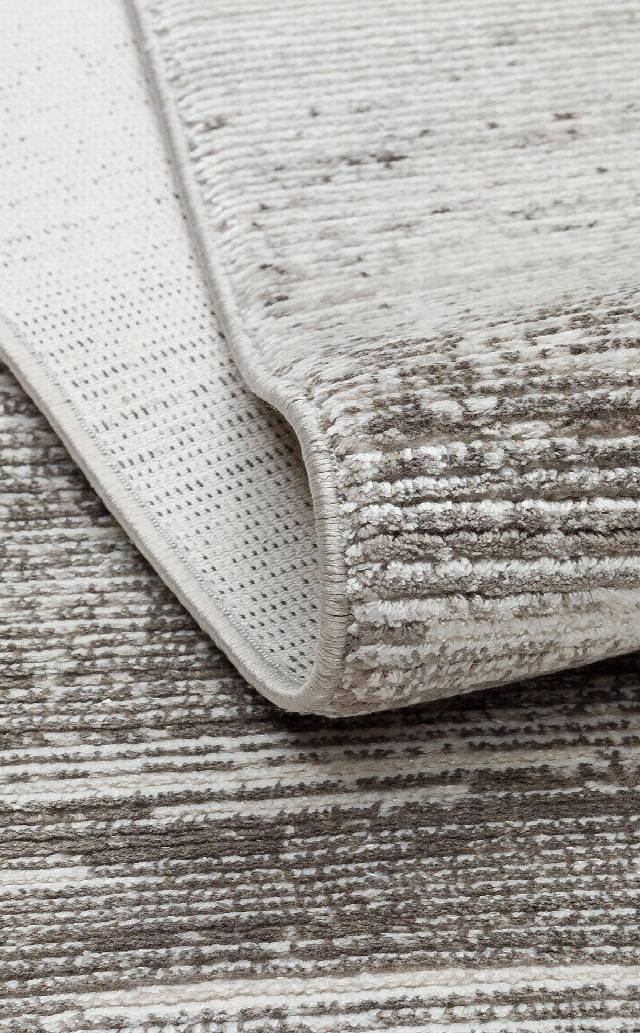 ROMA RM 01 CREAM GREY  Viskon ve Polyester ile Üretilen Şık Salon Halısı