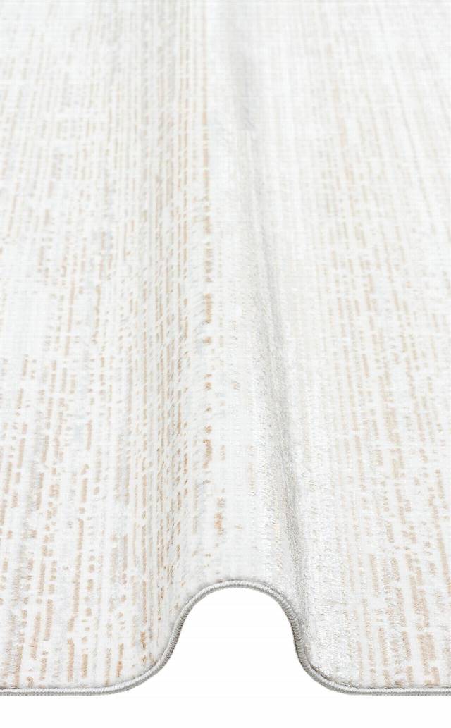 SATEEN ST 101 BEIGE XW  Hav Toz Vermez Yıkanabilir Kaymaz İnce Dokuma Modern Halı