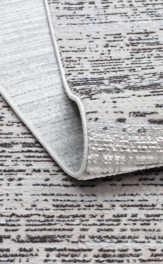 SATEEN ST 101 D.GREY XW  Hav Toz Vermez Yıkanabilir Kaymaz İnce Dokuma Modern Halı
