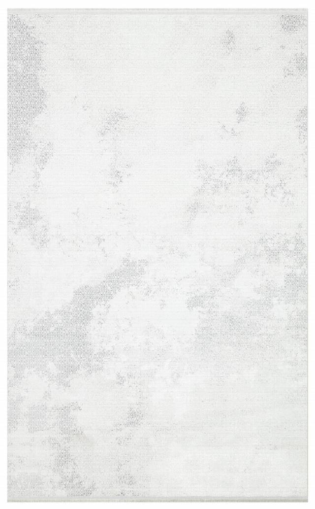 SATEEN ST 108 CREAM GREY  Yıkanabilir Kaymaz Tabanlı Hav Vermez Sık Dokuma Modern Halı