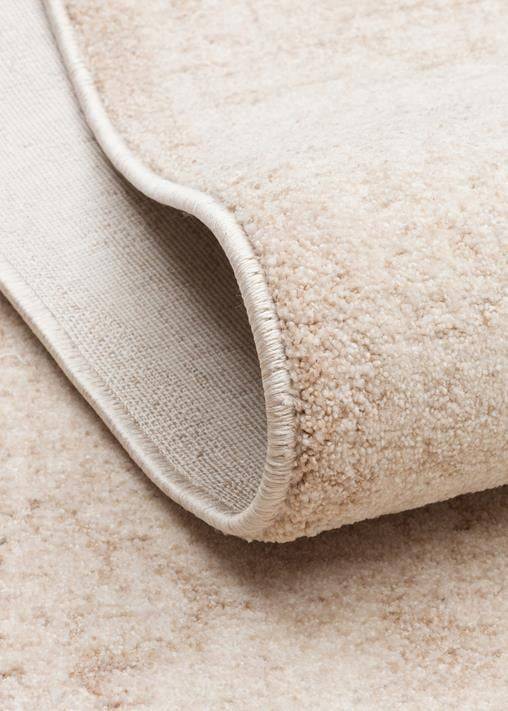 SHIRAZ SHR 01 CREAM  Vintage Eskitme Desenli Modern Yumuşak Dokulu Makine Halısı