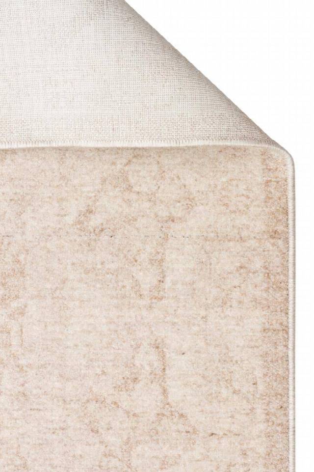 SHIRAZ SHR 01 CREAM  Vintage Eskitme Desenli Modern Yumuşak Dokulu Makine Halısı