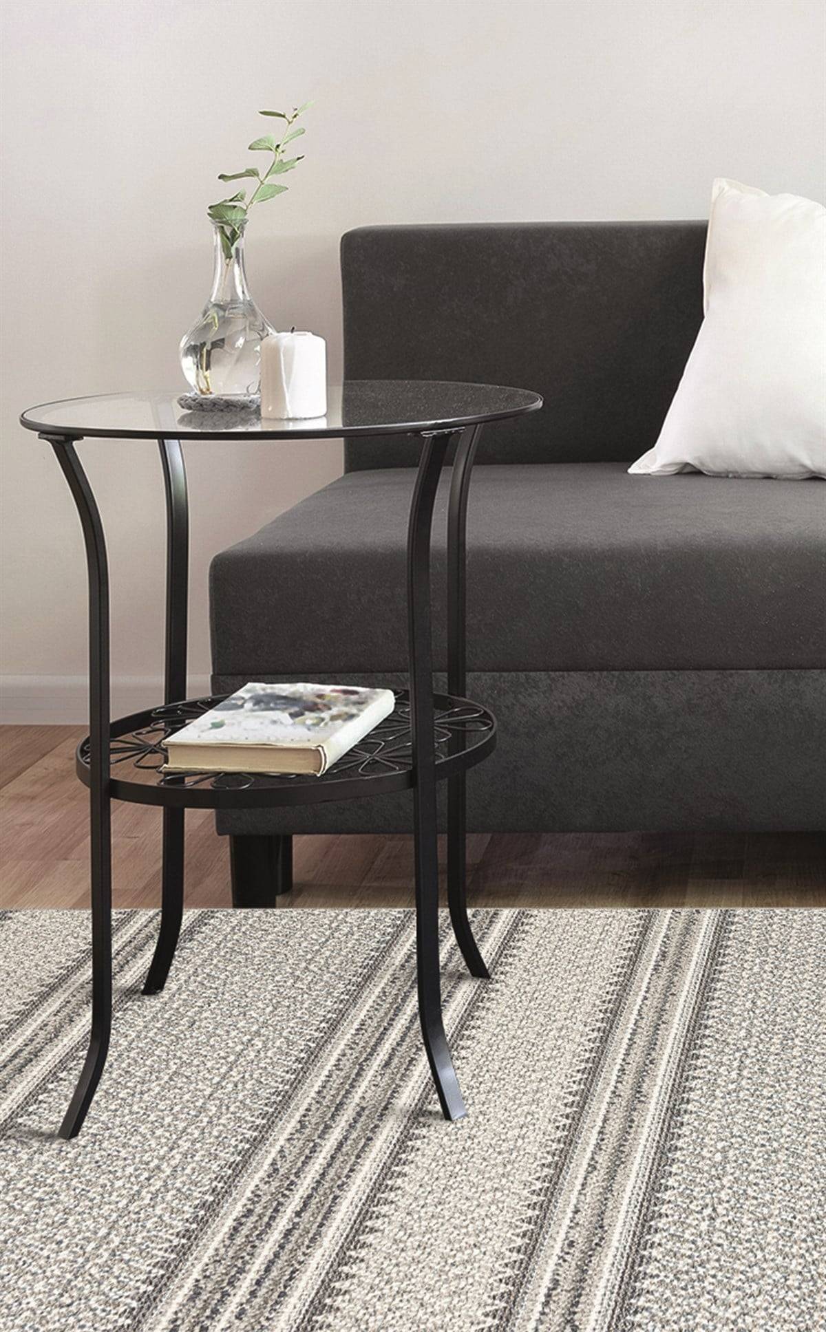 SOHO SH 05 IVORY GREY  Hav Toz Vermez Hasır Dokuma Modern Makine Halısı