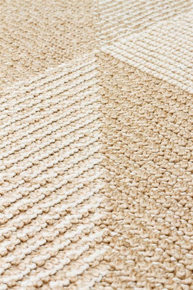 SOHO SH 08 BEIGE  Hav Toz Vermez Hasır Dokuma Modern Makine Halısı