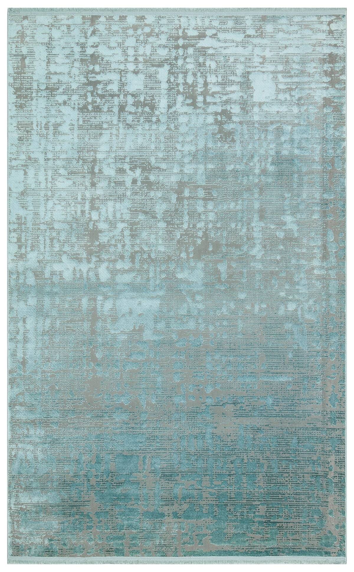 VERONA DYED VRD 03 AQUA  Overdyed Kolay Kullanımlı Yumuşak İpeksi Tuşeli Yüksek Alçak Oymalı Modern İnce Makine Halısı