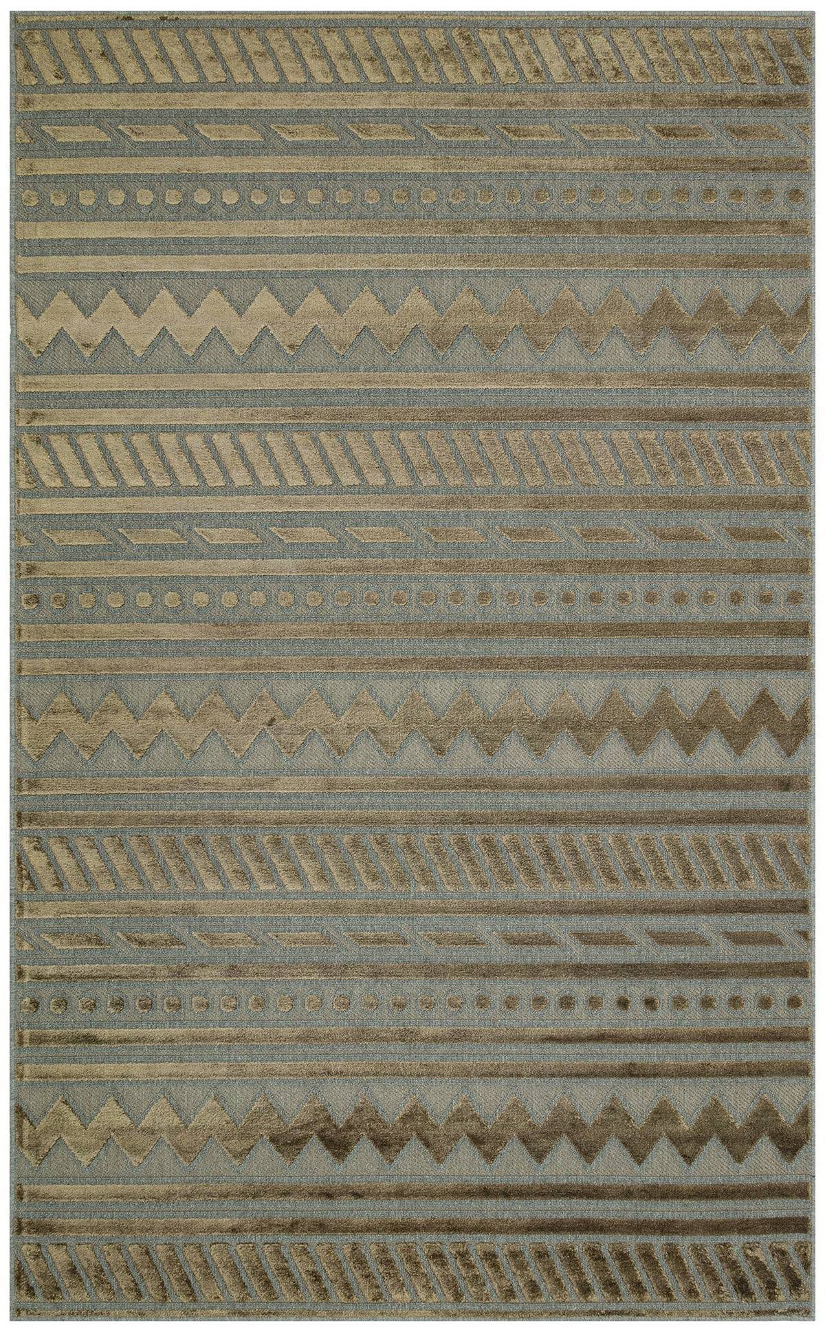 ZENITH DYED ZNT 06 GREEN DYED  Yüksek Alçak Dokulu Naturel Yün ve Viskon Modern Dokuma Halı