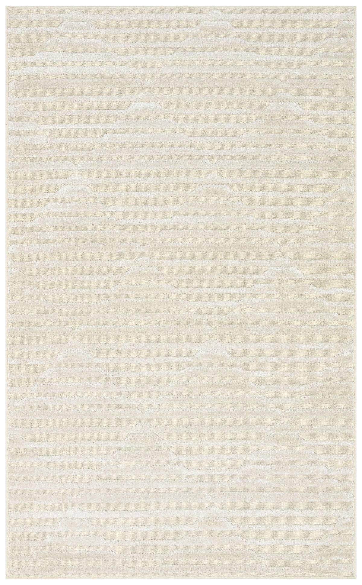 ZENITH ZNT 02 CREAM  Yüksek Alçak Dokulu Naturel Yün ve Viskon Modern Dokuma Halı