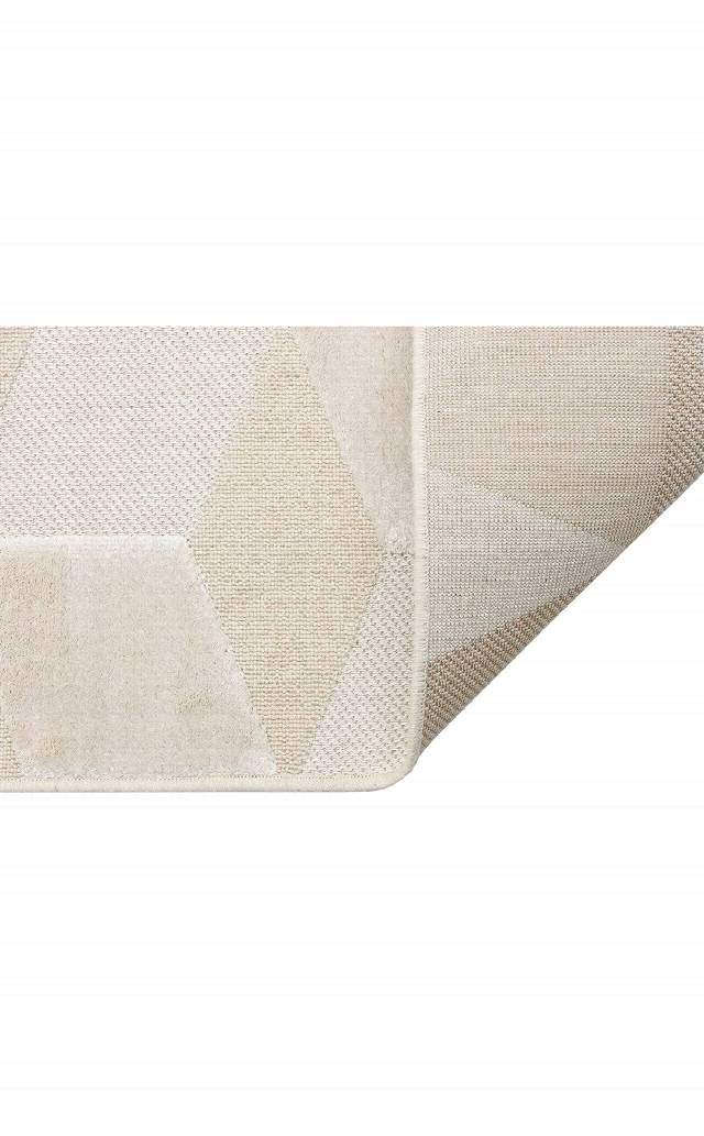 ZENITH ZNT 05 CREAM  Yüksek Alçak Dokulu Naturel Yün ve Viskon Modern Dokuma Halı