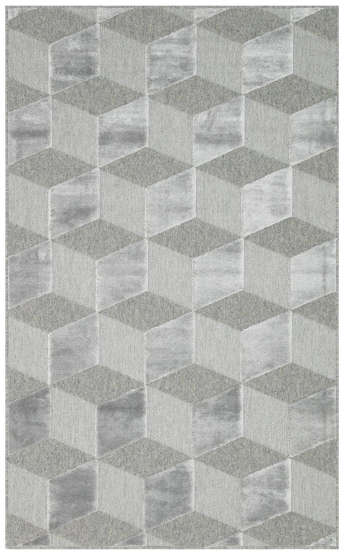ZENITH ZNT 05 GREY  Yüksek Alçak Dokulu Naturel Yün ve Viskon Modern Dokuma Halı