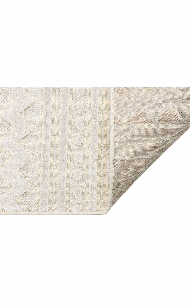ZENITH ZNT 06 CREAM  Yüksek Alçak Dokulu Naturel Yün ve Viskon Modern Dokuma Halı