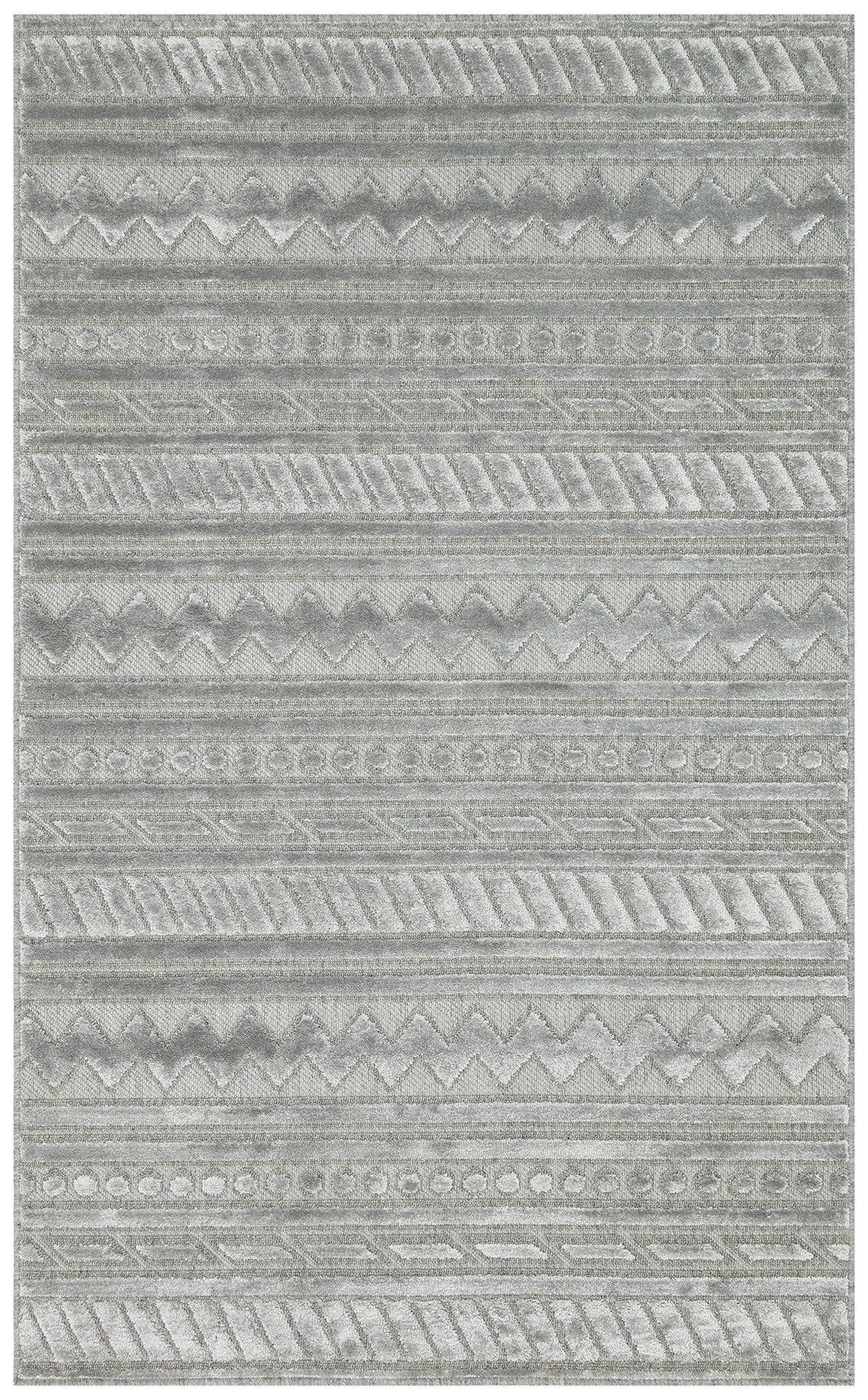 ZENITH ZNT 06 GREY  Yüksek Alçak Dokulu Naturel Yün ve Viskon Modern Dokuma Halı