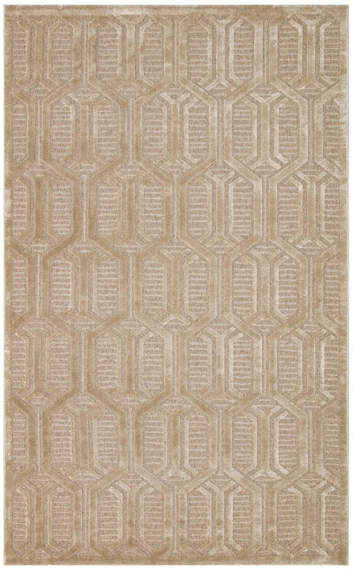 ZENITH ZNT 07 LATTE  Yüksek Alçak Dokulu Naturel Yün ve Viskon Modern Dokuma Halı